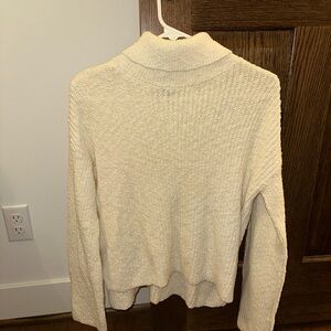 Kendall & Kylie Cream Turtleneck Sweater